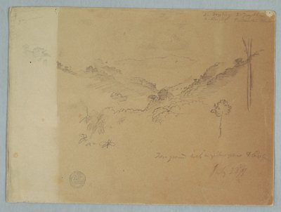 Mountain Landscape near Jorje, Ecuador, July 23, 1857 by Frederic Edwin Church