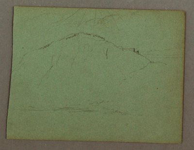 Mountain by shore, possibly 1856 by Frederic Edwin Church
