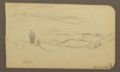 Mountain landscape, Toluca; Verso: Mountain, Toluca, April 20, 1885 by Frederic Edwin Church