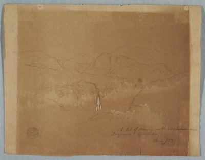 Mountainous Landscape with a Waterfall, near Tuquerres, Colombia, August 1853 by Frederic Edwin Church
