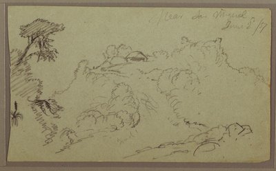 Near San Miguel, Ecuador; Verso: Unfinished Mountain Sketch, June 2, 1857 by Frederic Edwin Church