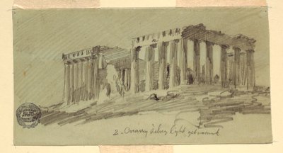 Parthenon, Athens from the Southeast, April 1869 by Frederic Edwin Church