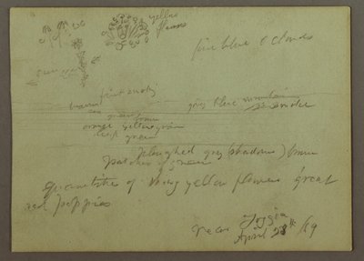 Plant and Landscape Study, April 28, 1869 by Frederic Edwin Church