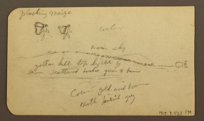 Rugged Mountain Across a Plain; Verso: Figures, Landscape, December 12, 1884 by Frederic Edwin Church