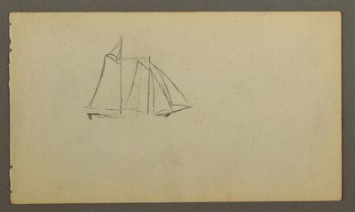 Sailboat Riding Waves, Possibly 1860 by Frederic Edwin Church