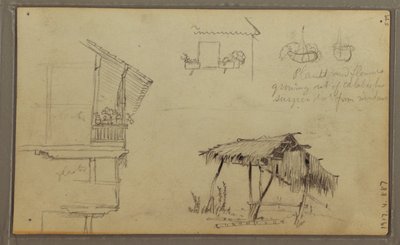 Sketches, Ecuador or Colombia; Verso: Sketches, Ecuador or Colombia, 1857 by Frederic Edwin Church