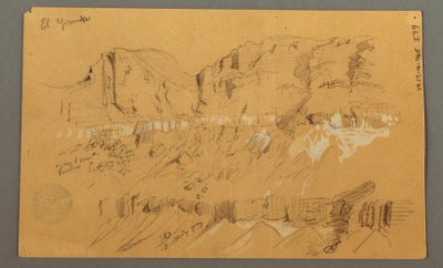 Sketches, El Yemen Valley, "Arabia", possibly 1868, February 20 by Frederic Edwin Church