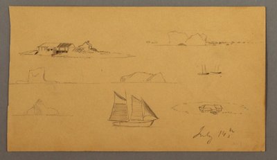 Sketches from Labrador, possibly July 14, 1859 by Frederic Edwin Church