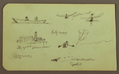 Sketches from Patzcuaro; Verso: Church, Atlatahuca, 1883 by Frederic Edwin Church