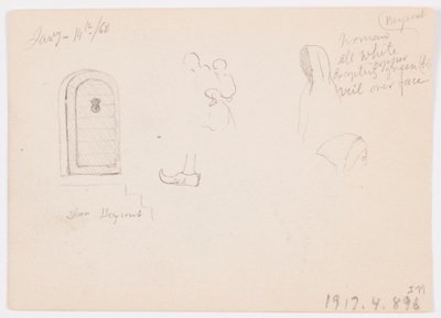 Sketches of a Domed Structure, Ship, and Stately House, January 1868 by Frederic Edwin Church