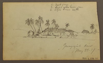 Sky over the Sea; Verso: Bank of the Guayas near Guayaquil, Ecuador, May 29, 1857 by Frederic Edwin Church