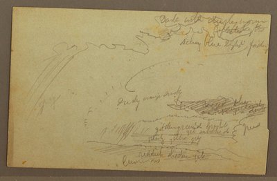 Sky Study, Mountain Ridges, Rainbow, 1860s by Frederic Edwin Church