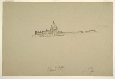 St. Peters and the Vatican Palace from the Northeast, March 18, 1869 by Frederic Edwin Church