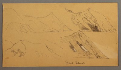 Study of Rock Cliffs, possibly 1859 by Frederic Edwin Church