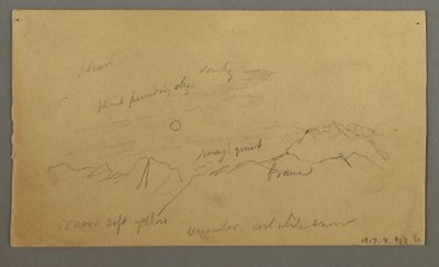 Summit with Large Clouds, possibly 1868 by Frederic Edwin Church