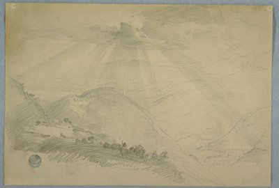 Sun Bursting through Clouds over a Mountain Valley, Jamaica, July 1865 by Frederic Edwin Church