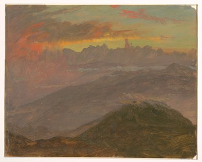 Sunset and Mountains, July 1865 by Frederic Edwin Church