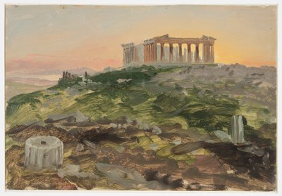 The Parthenon from the Southeast, April 1869 by Frederic Edwin Church