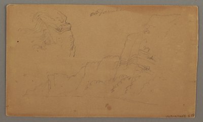 Timber House, Two Sailboats, Roof Studies, possibly 1868 by Frederic Edwin Church