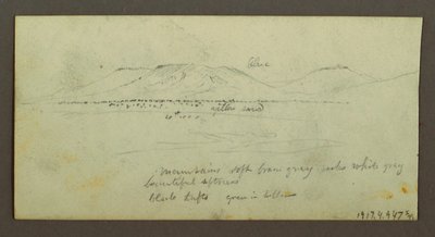 Two Figures and Two Camel by Campfire, Figure and Camel Studies, possibly 1868 by Frederic Edwin Church