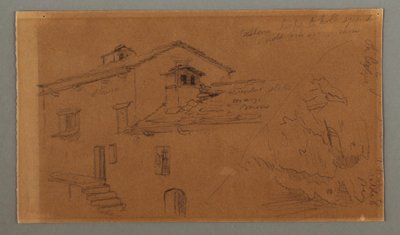 Two Houses, Rock, possibly 1868 by Frederic Edwin Church