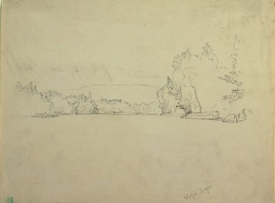 Upper Togue Lake, ca. 1885 by Frederic Edwin Church