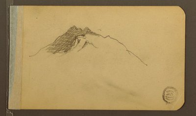 Valley; Verso: Mountain Peak, 1889 by Frederic Edwin Church