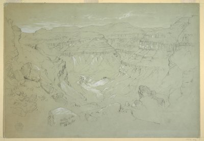 Valley of El Yemen, February 20, 1868 by Frederic Edwin Church