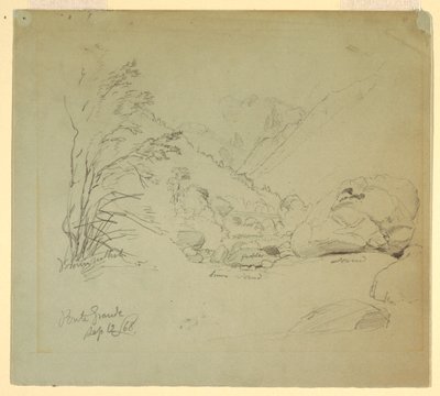 Valley with a Bridge near Macugnaga, September 12, 1868 by Frederic Edwin Church