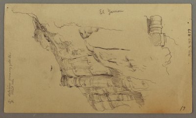 View across Wady el-Arabah, February 20, possibly 1868 by Frederic Edwin Church