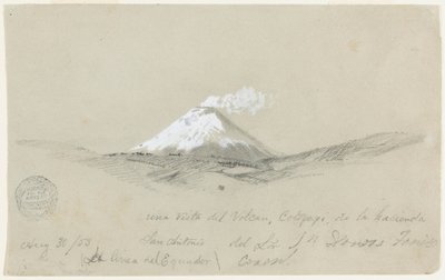 View of Cotapaxi from the Hacienda San Antonio, Ecuador, August 30, 1853 by Frederic Edwin Church