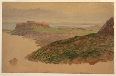 View of the Acropolis from Mount Lycabettus, Athens, April 1869 by Frederic Edwin Church