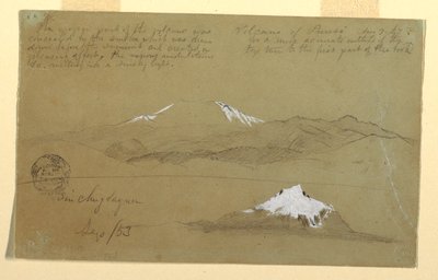 Views of Puresé Volcano, Colombia and Mt. Sincholagua, Ecuador, August 9 and September 1853 by Frederic Edwin Church