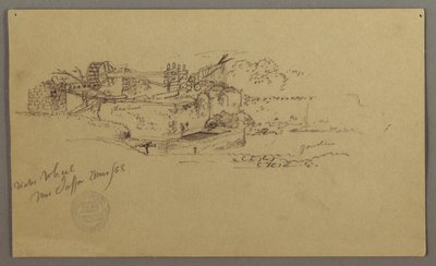 Water Wheel with a Basin in a Garden, Jaffa, Palestine [Tel Aviv, Israel], March 1868 by Frederic Edwin Church