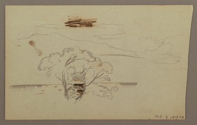 Drawing, Wooded Slope, Hill Country, 1863 by Frederic Edwin Church
