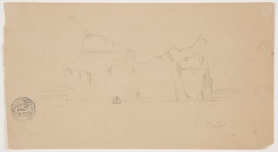 Floating Iceberg with Sailboat by Frederic Edwin Church
