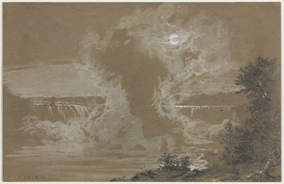 Niagara Falls by Moonlight by Frederic Edwin Church