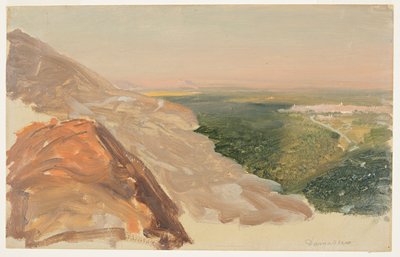 View of a Plain with Damascus, Syria, from the Mountains by Frederic Edwin Church
