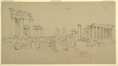 View of the Parthenon and Surrounding Ruin Fragments from the West, Athens, Greece by Frederic Edwin Church
