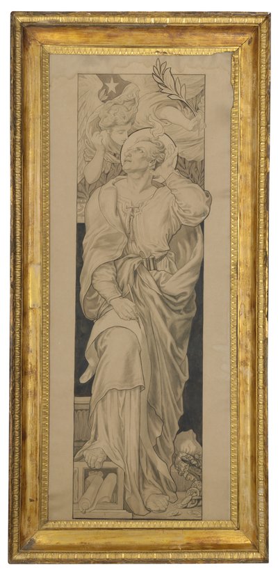 St Matthew: Design for a Stained Glass Window by Frederic James Shields