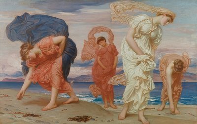 Greek Girls Picking up Pebbles on the Beach. Around 1871 by Frederic Leighton