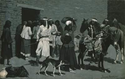 Pueblo Indian Village by Frederic Remington