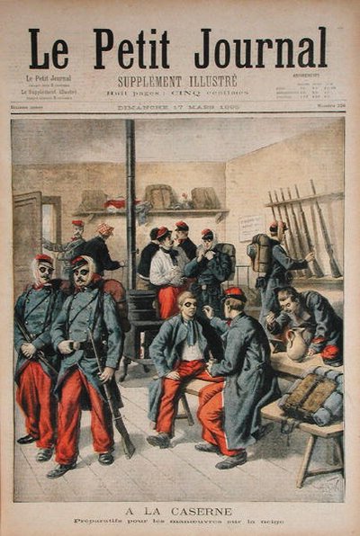 In the Barracks, Preparation for Manoeuvres in the Snow by Frederic Theodore Lix