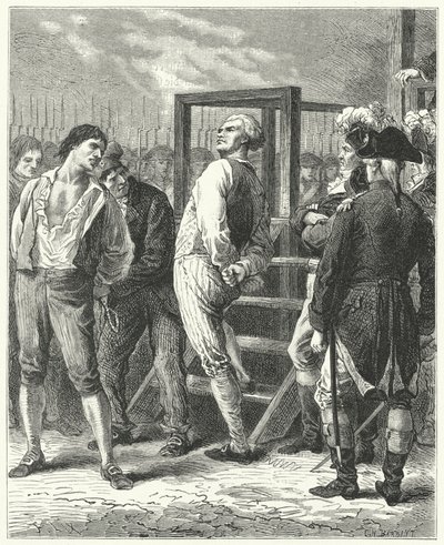 The execution of Georges Danton, 1794 by Frederic Theodore Lix