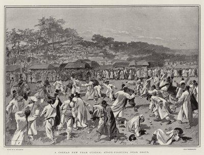 A Corean New Year Custom, Stone-Fighting near Seoul by Frederic de Haenen
