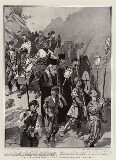 A Greek Funeral on the Turco-Bulgarian Frontier by Frederic de Haenen