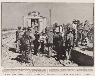 A Sad Home-Coming, Arrival of the Boer Red Cross Train with Wounded at Pretoria by Frederic de Haenen