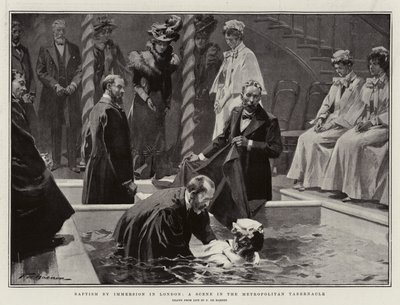 Baptism by Immersion in London, a Scene in the Metropolitan Tabernacle by Frederic de Haenen