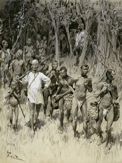 How the white man trades in the Congo State: bringing in rubber and hostages by Frederic de Haenen
