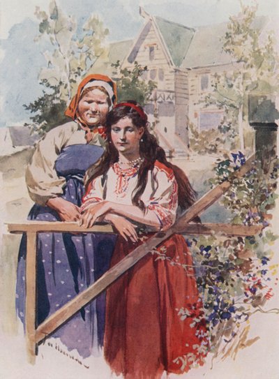 In the Environs of Moscow, Awaiting the Postman by Frederic de Haenen
